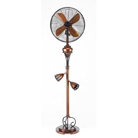 Deco Breeze Byzantine Standing Floor Fan and Light Combination by Global Product Resources - Deco Breeze