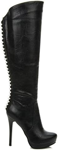 Women's High Heel Platform Fetish Sexy Ring Knee High Boots