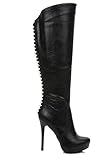 Women's High Heel Platform Fetish Sexy Ring Knee High Boots