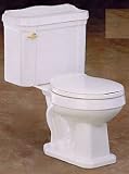 Essex Water Closet - White - Brass Flush Lever