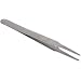 Erem EROP2ASA Stainless Steel Straight/Round Large Flat Round Tip Anti Magnetic Tweezer, 4.75" Overall Length