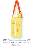 Pokemon Tissue Case Bag with a hanging belt - Yellow (Japanese Imported)
