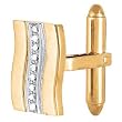 14K Two-Tone Gold Diamond Cuff-Links - 0.16 Ct.