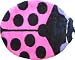 Pink Ladybug Children Area Rug, funtime shapes collection, 3' Round