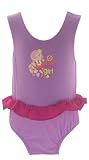 Bright Bots UPF50+ Australian All in One Girls Swim Nappy Costume-Mauve size 12-18 months