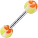 Orange FUNKY FLOWER Barbell Tongue Ring