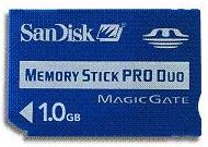 SanDisk Memory Stick PRO Duo 1GB SDMSPD-1024-J60