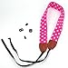 Bluecell AR-007 Pink Color with White Dots Digital DSLR Camera Camcorder Neck Shoulder Straps Belt for Canon Nikon Samsung Olympus Sony Fujifilm Panasonic