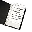 C-Line Heavyweight 7-Hole Punched Polypropylene Sheet Protectors, 8.5 x 14 Inches, Clear, 50 per Box (62047)