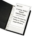 C-Line Heavyweight 7-Hole Punched Polypropylene Sheet Protectors, 8.5 x 14 Inches, Clear, 50 per Box (62047)