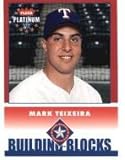 2002 Fleer Platinum #261 Mark Teixeira BB - Texas Rangers (Short Print (Building Blocks))(Baseball Cards)
