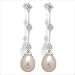14K white gold Peach Gredel Freshwater cultured pearl earrings