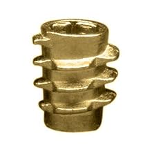 Zinc Threaded Insert, UNC Threads, HRC82 Hardness, 1/4"-20 Threads, 13mm Length, 41000 psi Tensile Strength, Made In US, Pack Of 100