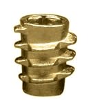 E-Z LOK Threaded Insert For Soft Wood, 1/4-20 Int Thread - 13mm length - Flush- Zinc Die Cast  (Pack of 100)