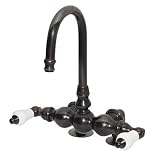 American Bath Factory F1-1312-OB-F9-9200-PL-OB F1-1312 Deck Mount Bathtub Faucet, Porcelain Lever Ha