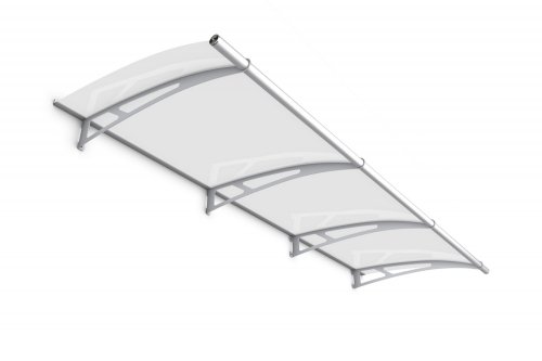  Edelstahl Vordach Lightline 2700 x 950 mm in klar