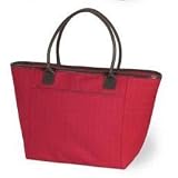 Outdoor Living : Picnic Time Topanga Natural Large Insulated Shoulder Tote (Candy Apple Red)