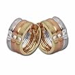 TriColor Modern Diamond Earrings