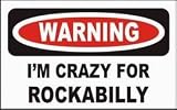 I'M CRAZY FOR ROCKABILLY Hat - White Baseball Cap