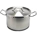 New Professional Commercial Grade 12 QT (Quart) Heavy-Gauge Stainless Steel Stock Pot, 3-Ply Clad Base, Induction Ready, With Lid Cover NSF Certified Item