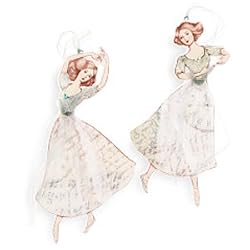 Porcelain Ballerina Ornaments Set of 2