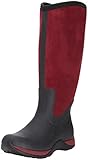 MuckBoots Women's Artic Adventure Suede Zip Snow Boot,Black/Maroon,8 M US