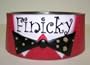 503152D Cat Dish Removeable Stainless Steel Dish with Finicky saying Small 6.5 in x 2.5 in