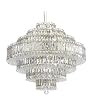 Schonbek 6677ST Plaza 31 Light Single Tier Chandelier in Polished Chrome with Swarovski Strass Silver Teak crystal