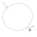 Sterling Silver Dangling Dolphin Anklet