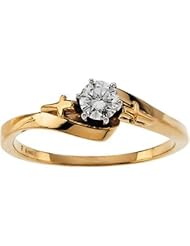 14K Yellow Gold Eng Ladies Diamond Engagement W/Diamond