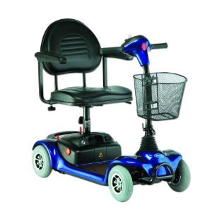 Lynx L-4 Portable Mobility 4 Wheel Scooter by Invacare Blue