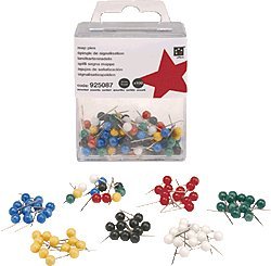 5 Star Office Map Pins 5mm Head Yellow [Pack