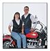 Mosaic Leather Biker Vest Black, BLACK, 3XL
