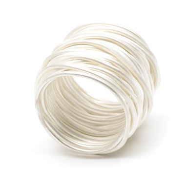Wide Silver Wrapped Ring By Disa Allsopp
