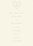 Blank Wedding Invitation - Wreath Of Hearts (50 Pack)