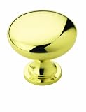 Amerock BP53005-3 Metal Finishes Knob Polished Brass, 1-1/4-Inch Diameter