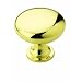 Amerock BP53005-3 Metal Finishes Knob Polished Brass, 1-1/4-Inch Diameter