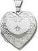 Diamond Accent Heart Locket in 14K White Gold