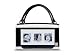 Miche bag Cassidy shell Quilted black and white faux patent leather photo frame.
