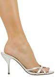 Elegant Classy Dressy Slide Sandal from Hot Fash Shoes - MINAS Silver