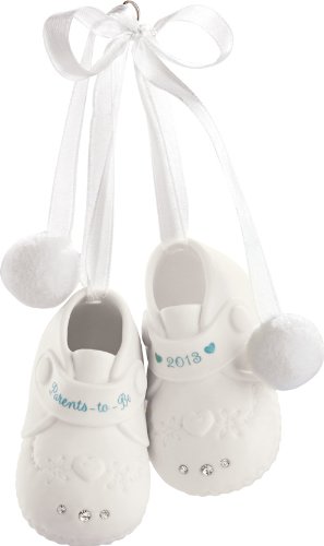 Carlton Heirloom Ornament 2013 Parents to Be – Porcelain Baby Booties – #CXOR006D