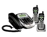 GE Corded 25881EE3 Phone with 5.8 GHz Cordless Dual Handsets and Digital Answering Machine
