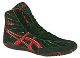 Size 6.0 Black/Dark Red ASICS Rulon Wrestling Shoes