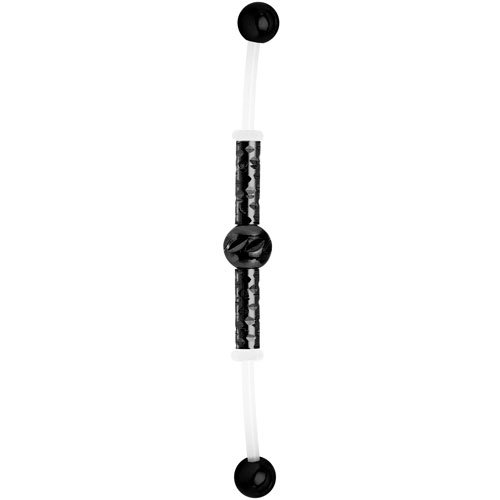 Black Anodized Titanium Bioplast Industrial Barbell