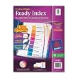 Index Dividers,Extra Wide,10-Tab,Contemporary,Multicolor