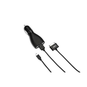 Griffin Powerjolt Black iPod car charger with USB mini cable