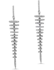 14k White Gold 1.45 Ctw Dancing Diamond Earrings