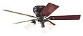 Hunter 21564 The Brunswick Three-Light 52-Inch Five-Blade Ceiling Fan, New Bronze with Cased Globes