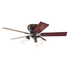 Hunter 21564 The Brunswick Three-Light 52-Inch Five-Blade Ceiling Fan, New Bronze with... by Hunter Fan Company