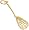 Lacrosse Charm, Gold Plated Silver